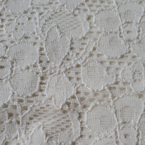 Mossimo Supply Co. Cream Ruffled Cap Sleeve Crop Top - Picture 4 of 5